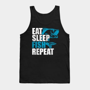 Eat Sleep Fish Repeat Tank Top